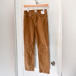 NWT J. Crew Vintage Slim Straight Corduroy Pants Tan Size 25